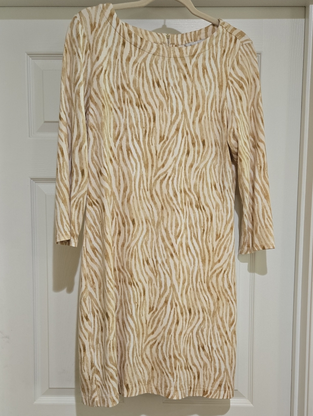 Tommy Bahama Beige and White Darcy Zesty Zebra Dress Size M